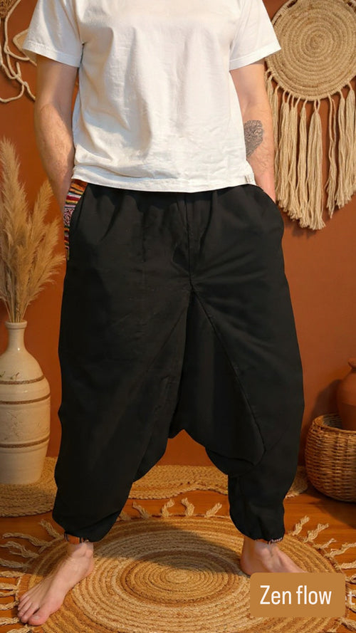Deep Black Harem Pants